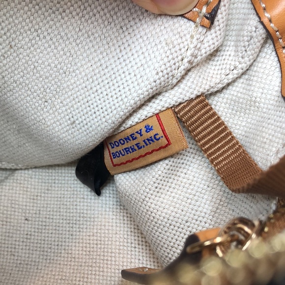 Dooney & Bourke Black Pink Blue Floral Hydrangea Crossbody Bag coated cotton - Picture 13 of 13